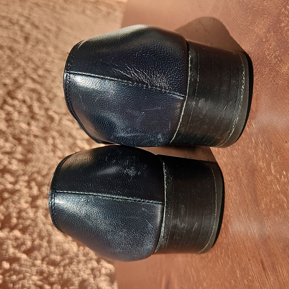 Salvatore Ferragamo Gancini Navy Leather Loafers Size 8 - Picture 5 of 14